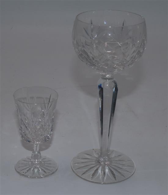 Extensive suite of matched table glassware